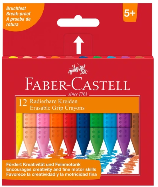 Uitwisbare Krijt Faber Castell GRIP 12 stuks