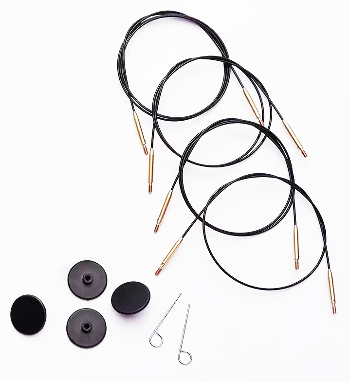 Knitpro Kabel 360 graden draaibaar roestvrij staal om verwisselbare naalden te maken - Keuze uit diverse lengtes