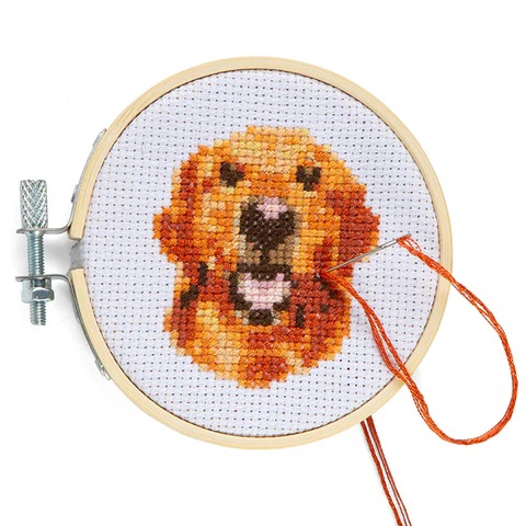 Kikkerland Mini Borduurpakket - Hond 7,5cm