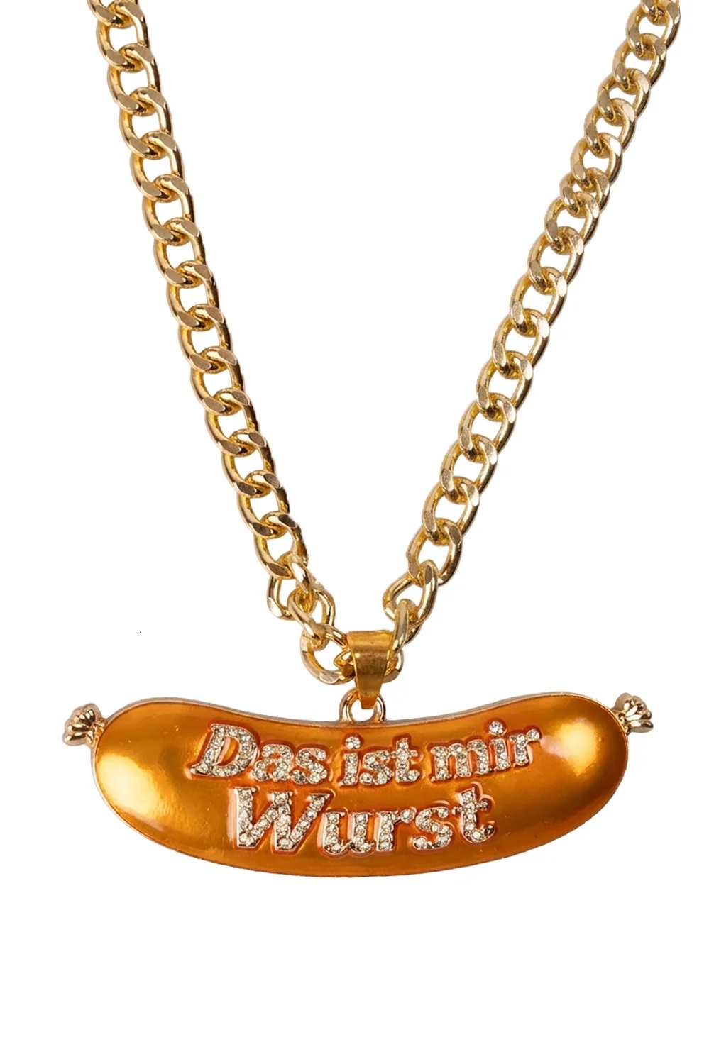 Ketting pe met hanger "Das ist mir wurst"