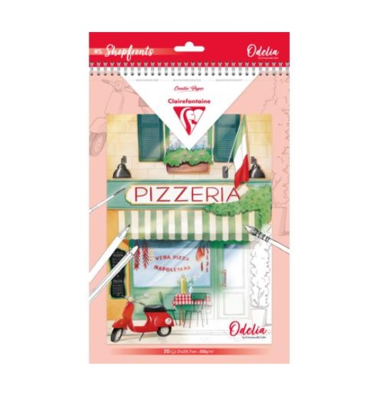 Clairefontaine ODELIA kleurblok multi-technieken 20 bladen A4 250g - Etalages 