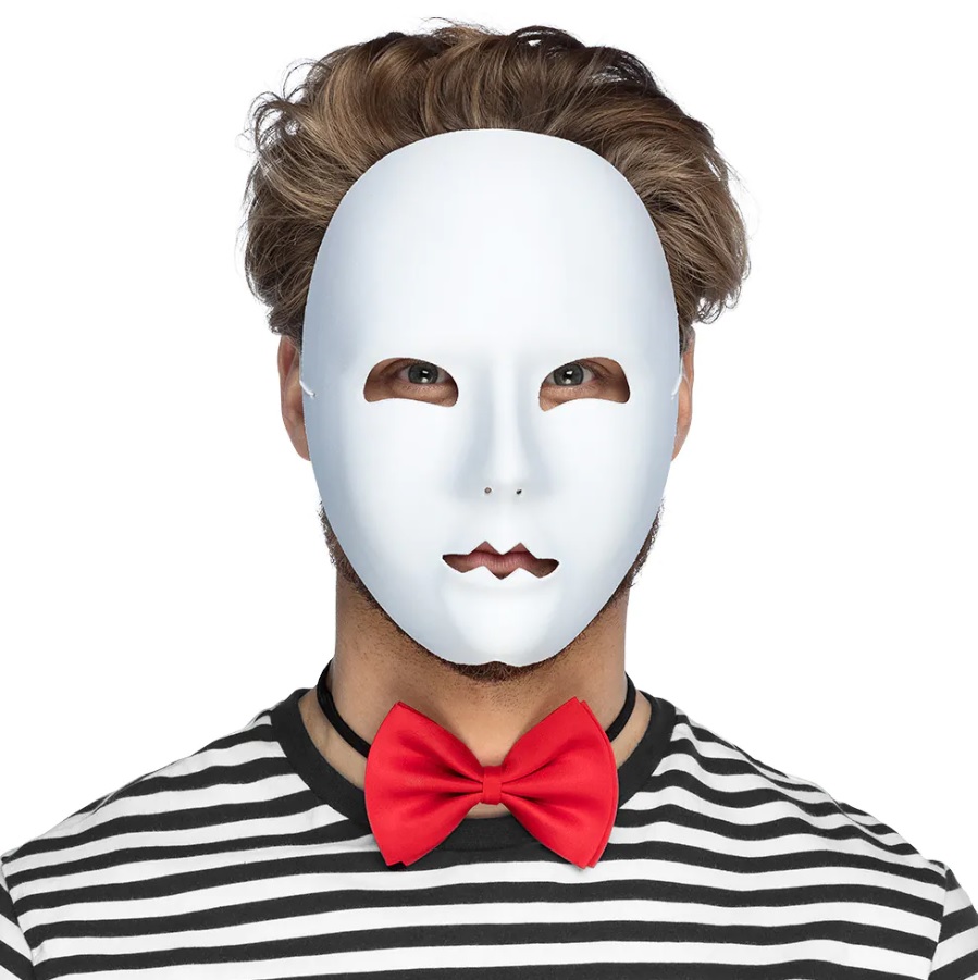 Gezichtsmasker Mime wit