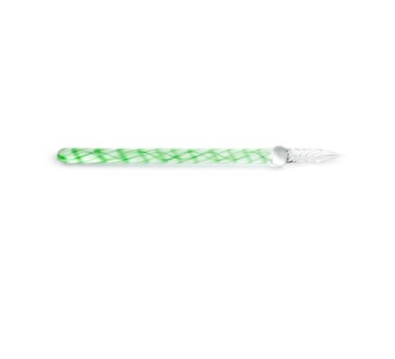 Jacques Herbin Glazen Schrijfpen recht grasgroen 16cm
