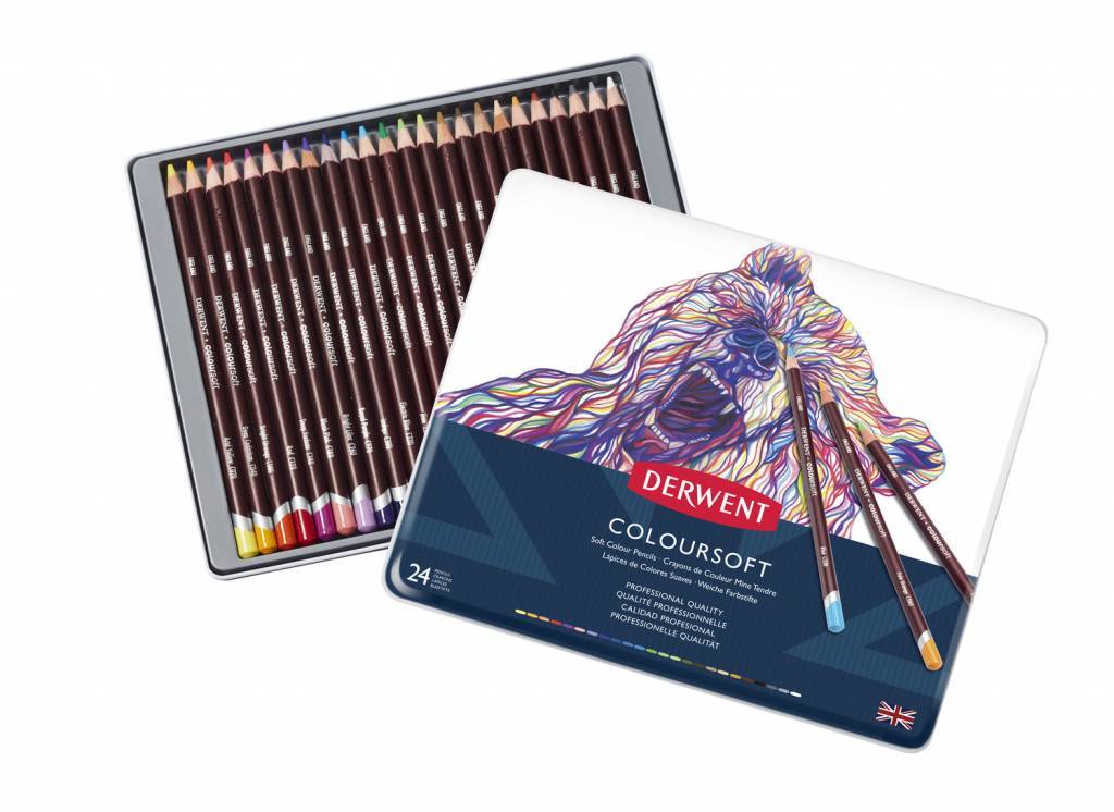 Derwent Coloursoft Blik 24 potloden