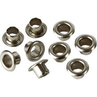 Eyelets, H: 4,5 mm, d 7,5 mm, gatgrootte 4 mm, zilver, 100 stuk