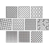 Sjablonen, afm 15x15 cm, dikte 0,31 mm, 10 vel