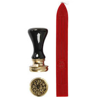 Zegel set, d 17 mm, rood, 1 set