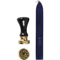 Zegel set, d 17 mm, donkerblauw, 1 set