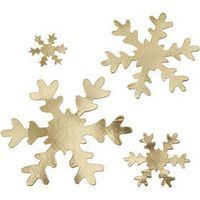 Sneeuwvlok, d: 3+5+8+10 cm, dikte 350 gr, goud, 16stuks deco12 - Afbeelding 3