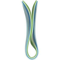 Quilling stroken, L: 78 cm, B: 5 mm, 120 gr, blauw, groen, lime groen, turquoise, 100 stuk