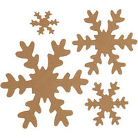 Sneeuwvlok, d: 3+5+8+10 cm, dikte 350 gr, naturel, 16stuks deco12 - Afbeelding 3
