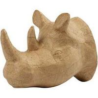 Decopatch Trofee, Neushoorn, h: 24,5 cm, l: 23 cm, 
