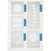 Sjabloon, 5 grote motieven, vel 12,5x17,5 cm, 1 vel - Afbeelding 4