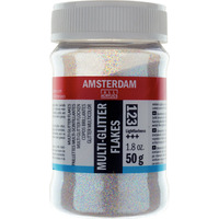Amsterdam Veelkleurige Glitter Flakes 50 G 123 Pot 75 ml - Afbeelding 2
