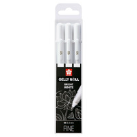 Sakura Basic Set 3 Gelpennen Zuiver Wit Fijn