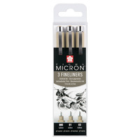 Sakura Pigma Micron Etui 3 Fineliners Zwart 005-01-03 Design