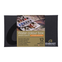 Rembrandt Professionele aquarelverf, metalen set, 12 Napjes + 1 penseel, stadslandschapsselectie - Afbeelding 1