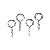 schroefoogje, 2mm ø, platina, 9x1mm, ZB-zak 10st.