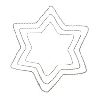 Metalen ster van gegolfde platte draad,ø 25cm  deco12 - Afbeelding 2