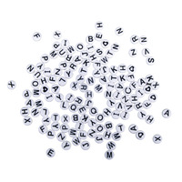Plastic letterkralen, 9mm ø - Afbeelding 2