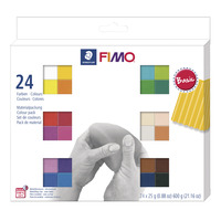 Fimo soft materiaalpak "Basic", bont, 24x25g,ZB-doos 600g - Afbeelding 1