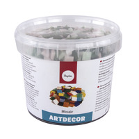 Mozaïekstenen 1cm Groen tinten 1Kg - Afbeelding 3