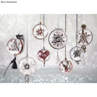 Kunstof bal 2-dlg 7cm Ø Kristal deco12 - Afbeelding 3