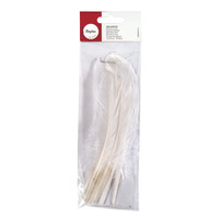 Rayher ganzenveer wit – 16–20 cm – ZB-zak à 8 stuks