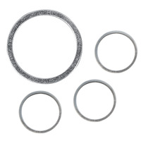 Set metalen sieraadring plat, zilver, 1xø50mm+3xø20mm, ZB-zak 4st.
