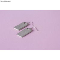 Gietvorm: hangertjes rechthoek, 1,9x3,9cm, ZB-zak 1st. - Afbeelding 1