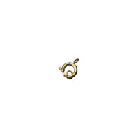 Veersluiting met splijtring, 9 mm ø, goud, ZB-zak à 3 stuks