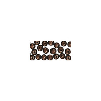 Houten kralen FSC 100%, gepolijst, 8mmø, d.bruin, ZB-zak à 82 stuks