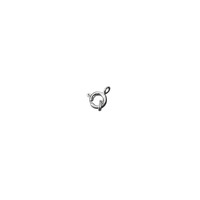 Veersluiting met splijtring, 7 mm ø, zilver, ZB-zak à 4 stuks
