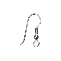 Oorhaken, zilver, 20mm, ZB-zak 4st.