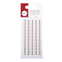 Plastic strass-stenen, zelfklevend, kristal, 3 mm, ZB-zak à 120 st. - Afbeelding 2