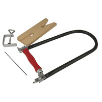 Figuurzaag -set  30cm met klem en reserve zaagjes - Afbeelding 2