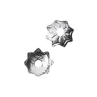 Kralenkapje, 4mm ø, zilver, ZB-zak à 50 stuks
