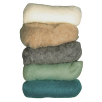 Zuivere scheerwol, Wintermix "Winter Lights", Vlies, 5 kleuren à 20g
