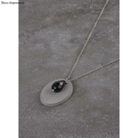Gietvorm: hangertjes ovaal, 2,9x3,9cm, ZB-zak 1st. - Afbeelding 1