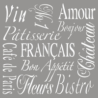 Sjabloon French Living, 30,5x30,5cm, ZB-zak 1 st.