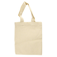 Katoenen draagtas, onbedrukt, beige, 25x21 cm