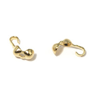 Knijpkalot, 3 mm ø, goud, ZB-zak à 8 stuks