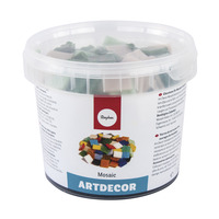 Mozaïekstenen 2cm Groen tinten 1Kg - Afbeelding 2