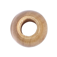 Houten kralen, gelakt, 15 mm ø, naturel, 6 mm gat, ZB-zak 25 st. - Afbeelding 2
