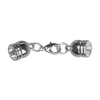 Sieraadsluiting kapje, 8mm ø, zilver, ZB-zak à 1stuk