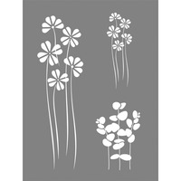 Sjabloon Flower Mix, 15,25x20,32cm, 1st.