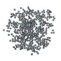 Plastic letterkralen, 6mm ø