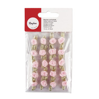 Rayher roosjes op strik 10 cm wit – 20 stuks - Afbeelding 3