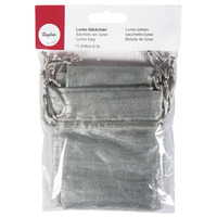 Lurex kadozakjes Zilver 6st - Afbeelding 2