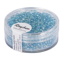 Transp. Parelmoer 2mmØ  Turq. Blauw 